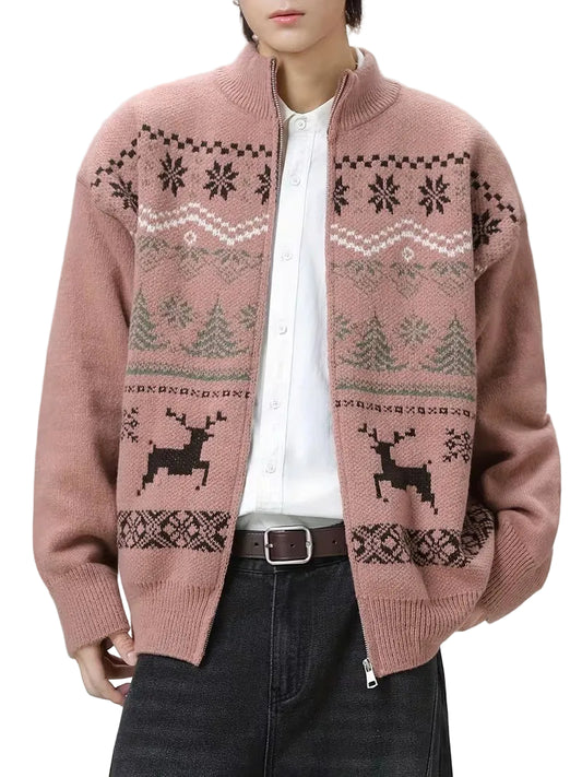 Męski Kardigan z Zamkiem